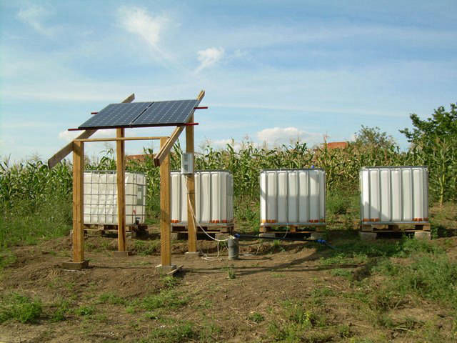 Csepegtető rendszer napelemmel